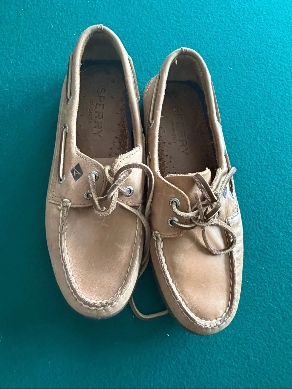 Sperry Men's Tan Leather 2-Eye Boat Shoes